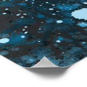 Poster Abstrait bleu moderne (Coin)