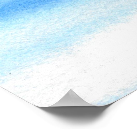 Poster Abstrait Blue Sky Watercolor (Coin)