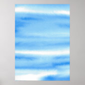 Poster Abstrait Blue Sky Watercolor (Devant)