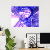 Poster Abstrait Blue Smoke (Bureau à domicile)