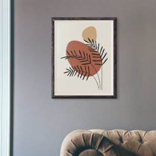 Poster Abstrait Boho Branch Plante Art Décor