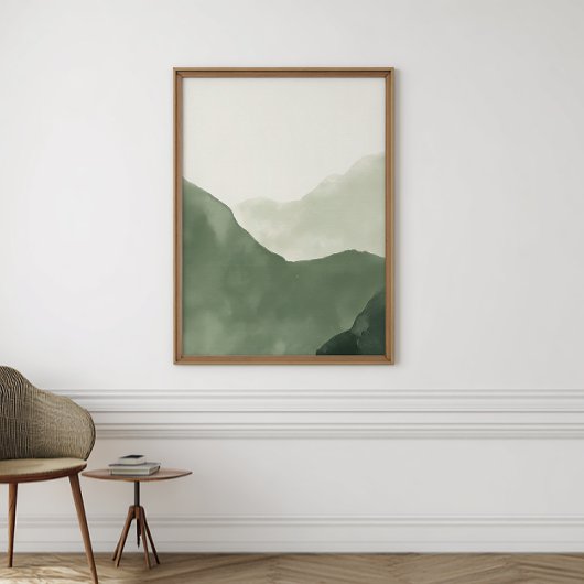 Poster Abstrait Boho Watercolor | Impression neutr