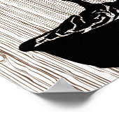 Poster Abstrait Bonsai Tree Silhouette Art original (Coin)