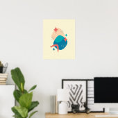 Poster Abstrait Boomerang Stellaire de l'Ère Atomique du (Bureau à domicile)