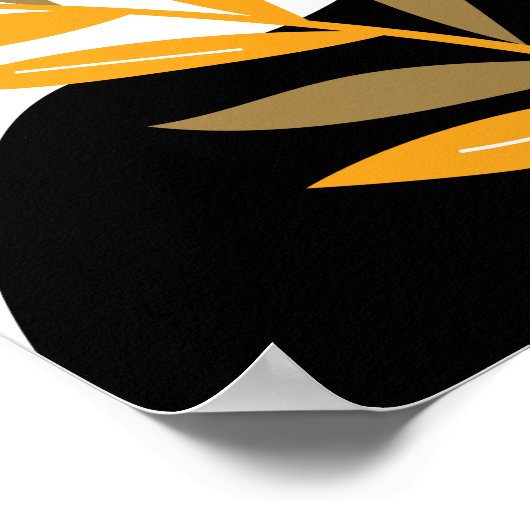 Poster Abstrait botanique moderne Sun Boho (Coin)