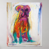 Poster Abstrait Boxer Dog (Devant)