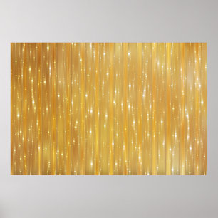 Poster Abstrait brillant doré avec parties scintillant