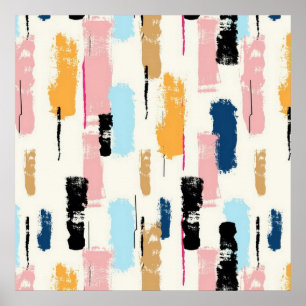 Poster Abstrait Brush Stroke