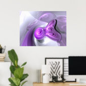 Poster Abstrait Bunny Violet (Bureau à domicile)