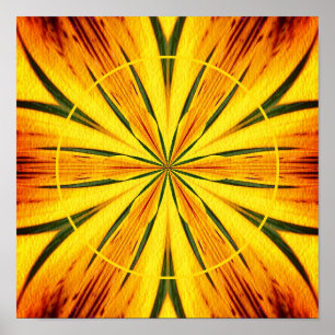 Poster Abstrait cadre Brown Jaune Créer votre propre phot