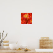 Poster Abstrait Cercles Rouge Et Jaune (Cuisine)