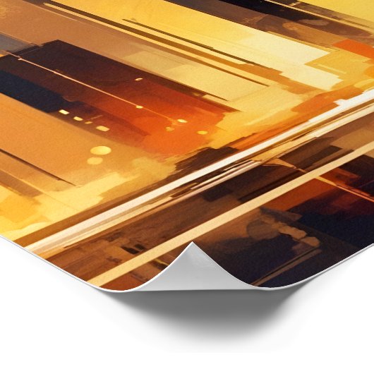 Poster Abstrait Cityscape Architecture moderne Arrière - (Coin)