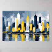 Poster Abstrait Cityscape Architecture moderne Arrière - (Devant)