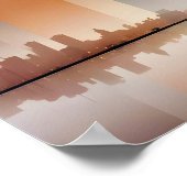 Poster Abstrait Cityscape Architecture moderne Arrière -  (Coin)