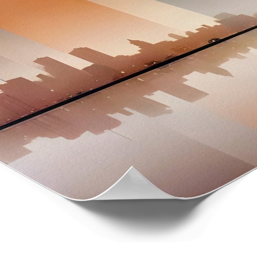 Poster Abstrait Cityscape Architecture moderne Arrière -  (Coin)