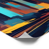 Poster Abstrait Cityscape Architecture moderne Arrière - (Coin)