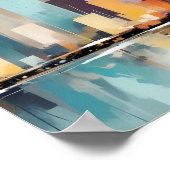 Poster Abstrait Cityscape Architecture moderne Arrière -  (Coin)