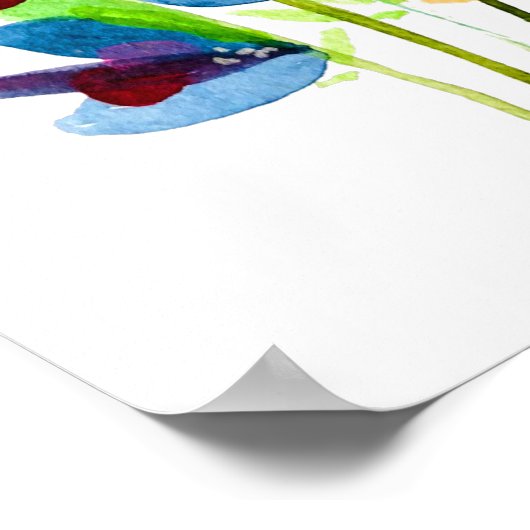 poster Abstrait coloré à l'aquarelle (Coin)