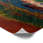 Poster Abstrait coloré d'un œil de Tigre (Coin)
