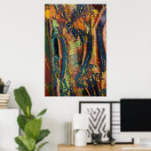 Poster Abstrait coloré d'un œil de Tigre (Bureau à domicile)