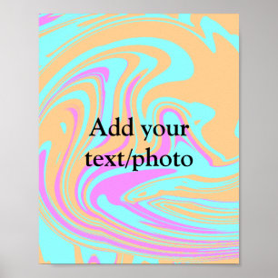 Poster Abstrait coloré minimal modifiable ajoutez votre t