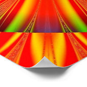 Poster Abstrait coloré Starburst Artwork (Coin)