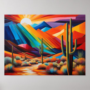Poster Abstrait Colorful Arizona
