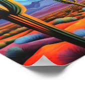 Poster Abstrait Colorful Arizona (Coin)