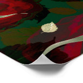 Poster Abstrait continu joli motif tiré fleurir ou (Coin)