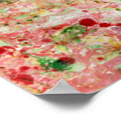 Poster Abstrait couleur moderne rose rose violet rouge (Coin)