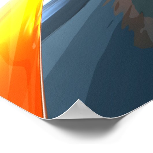 Poster Abstrait couleur oscillant (Coin)