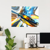 Poster Abstrait couleur oscillant (Bureau à domicile)