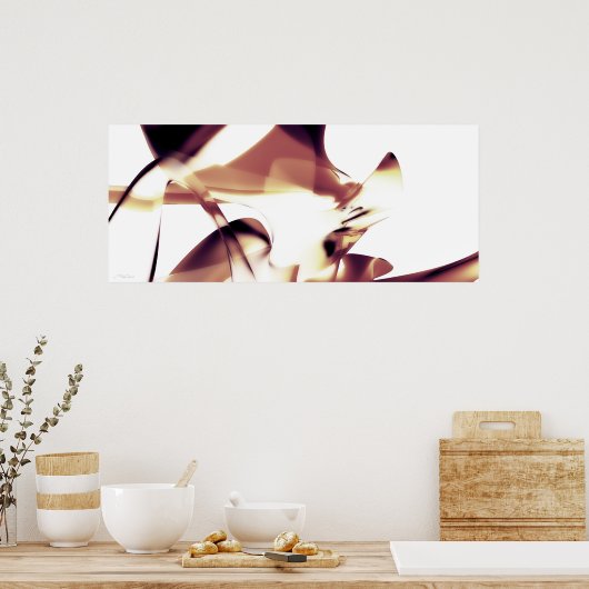 Poster Abstrait.Courbes (Cuisine)