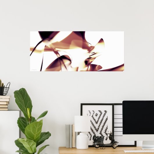 Poster Abstrait.Courbes (Bureau à domicile)
