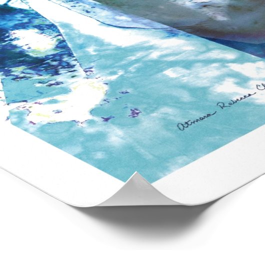 Poster Abstrait cristallin 2 (Coin)