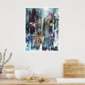 Poster Abstrait cristallin 2 (Cuisine)