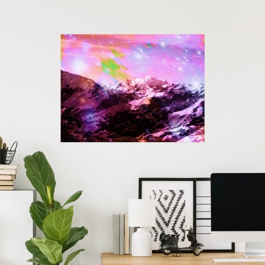 Poster Abstrait Crystal Summit (Bureau à domicile)