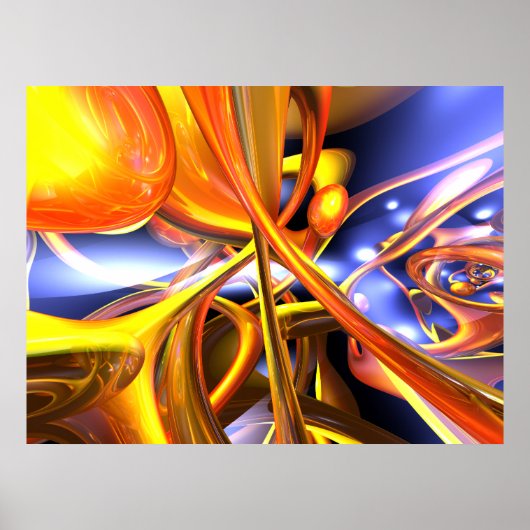 Poster Abstrait d'Amour Vibrant (Devant)
