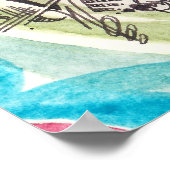 Poster Abstrait d'aquarelle n° 1 (Coin)