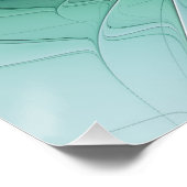 Poster Abstrait De Bleu, Art Fractal Moderne (Coin)