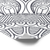 Poster Abstrait de coloriage de mandala (Coin)