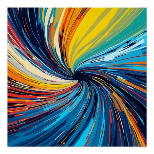 Poster Abstrait de couleur (Devant)