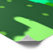 Poster Abstrait de feuillage vert (Coin)