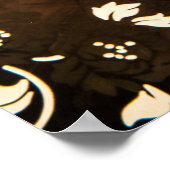 Poster Abstrait de guitare florale (Coin)