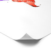 Poster Abstrait de la carte du monde (Coin)