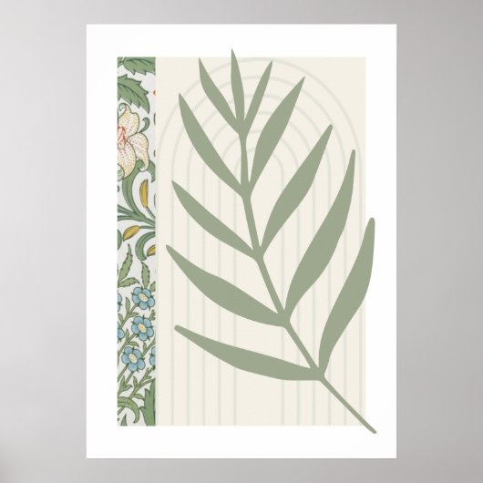 Poster Abstrait de la feuille de fougère (Devant)
