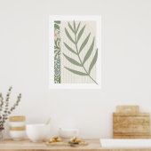 Poster Abstrait de la feuille de fougère (Cuisine)