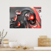 Poster Abstrait de la montée du mercure (Cuisine)