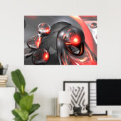 Poster Abstrait de la montée du mercure (Bureau à domicile)