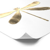 Poster Abstrait de libellules d'or (Coin)